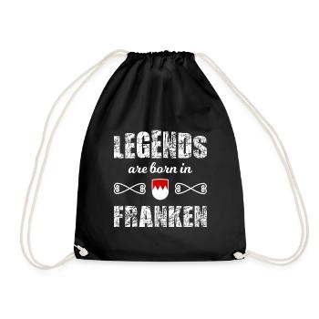 We from beautiful Franconia - Drawstring Bag - black - Front