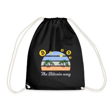 The path to Bitcoin - Drawstring Bag - black - Front