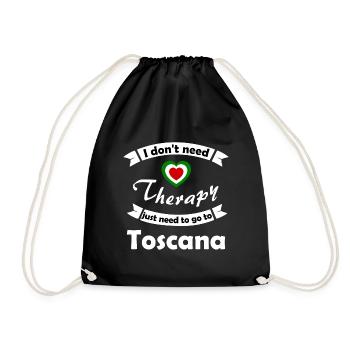 Holidays in Tuscany - Drawstring Bag - black - Front