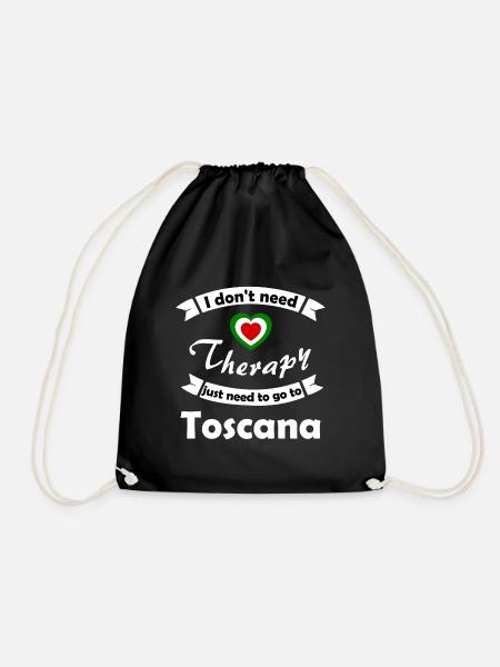 Urlaub in der Toscana - Turnbeutel - Schwarz