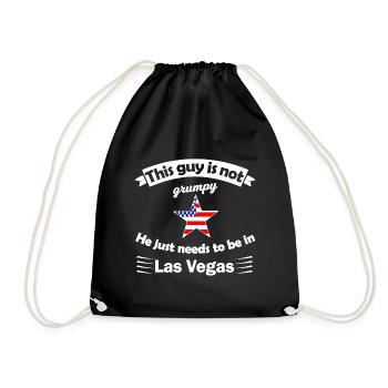 The trip to Las Vegas - Drawstring Bag - black - Front