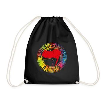 Anti-fascist action - Drawstring Bag - black - Front