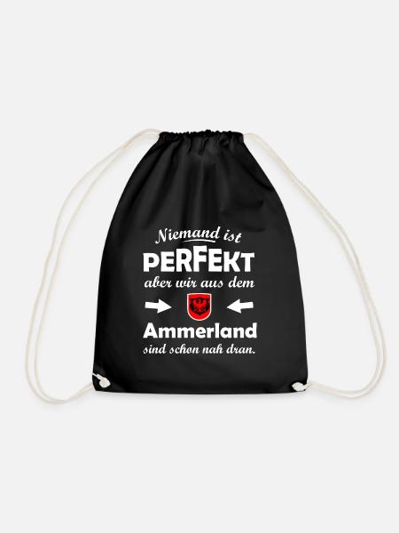 Perfekt im Ammerland - Turnbeutel - Schwarz