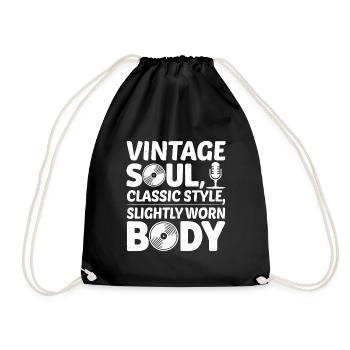 Vintage Soul Style Classique Corps Usé 50ème Anniversaire - Sac de sport léger - noir - Devant