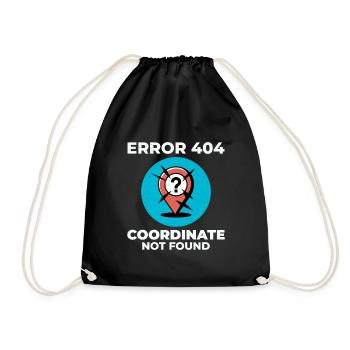 Question Mark Pin Lost Location GIS Error - Drawstring Bag - black - Front
