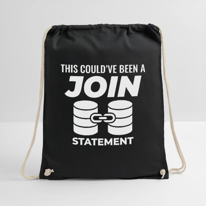 SQL Join Database Statement Programming Data Drawstring Bag