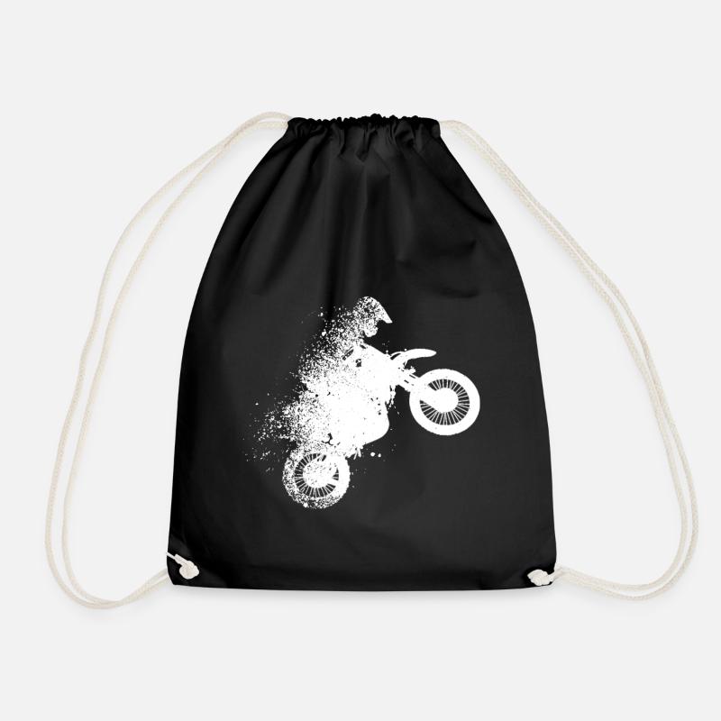 motocross - Drawstring Bag - black
