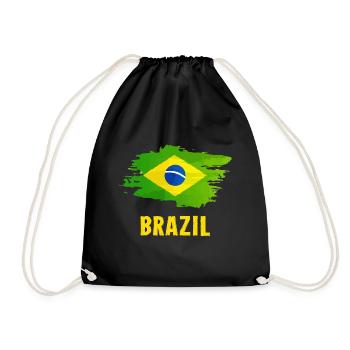 brazil - Drawstring Bag - black - Front