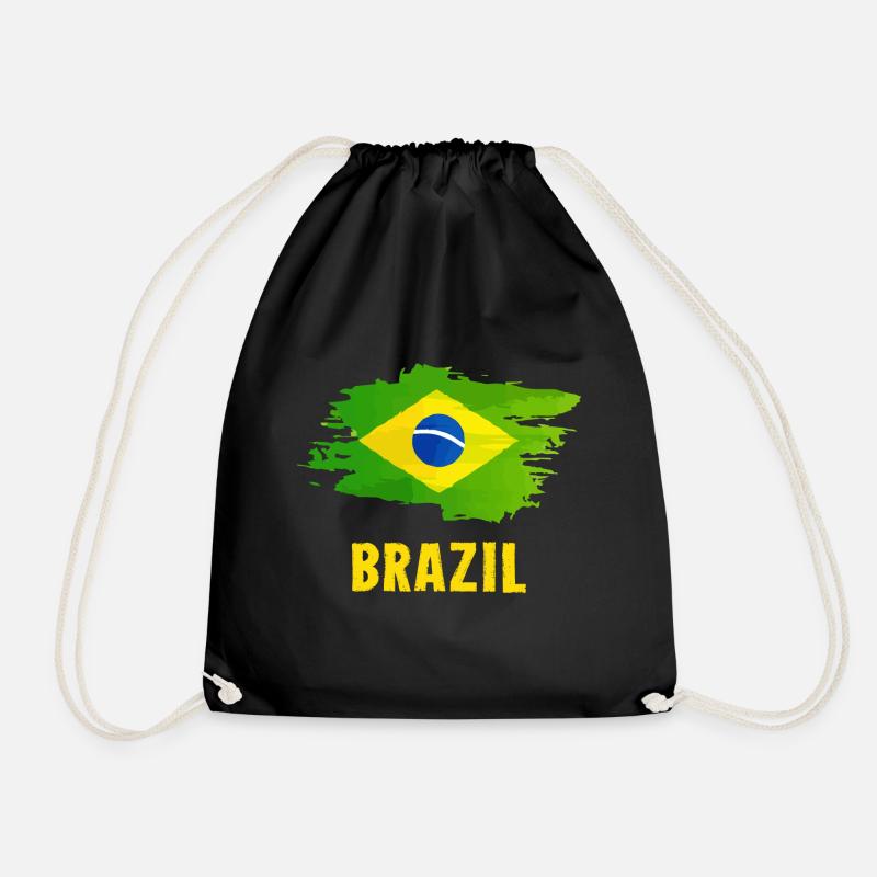 brazil - Drawstring Bag - black