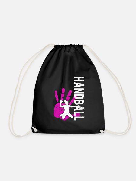 frauen handball handballerin - Turnbeutel - Schwarz