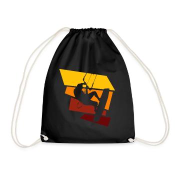 kitesurfing - Drawstring Bag - black - Front
