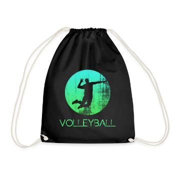 Volleyball - Turnbeutel - Schwarz - Vorne