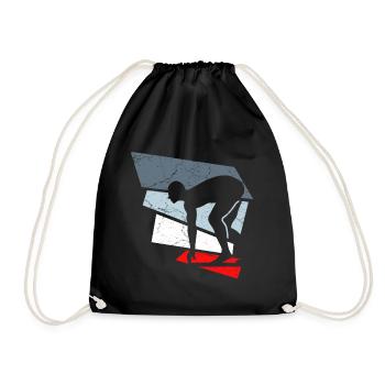 nageurs nageurs - Sac de sport léger - noir - Devant