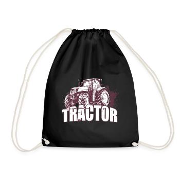 Traktor - Turnbeutel - Schwarz - Vorne