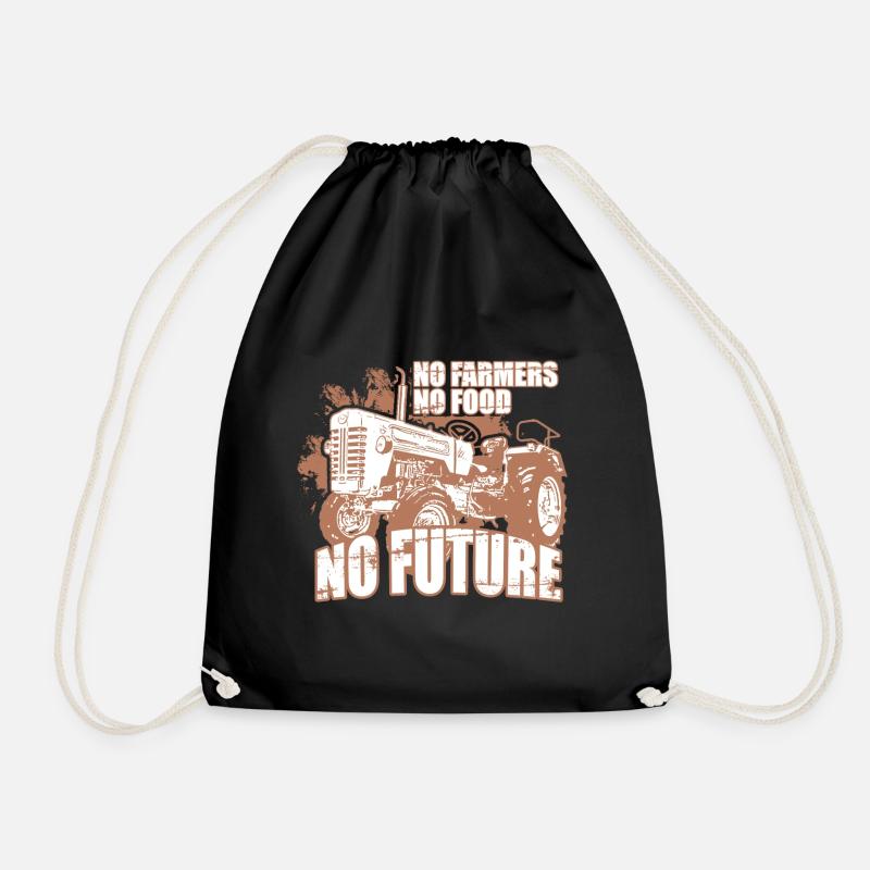 tractor - Drawstring Bag - black