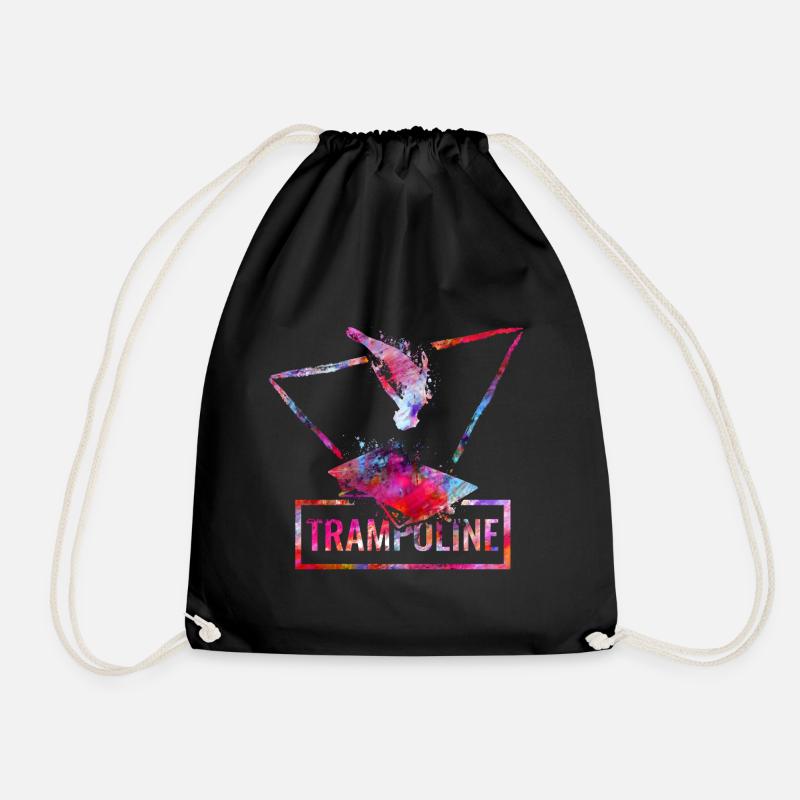 trampolin turnen springen trampolining - Turnbeutel - Schwarz