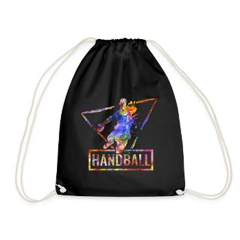 handball - Drawstring Bag - black - Front