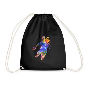 handball - Drawstring Bag - black - Front