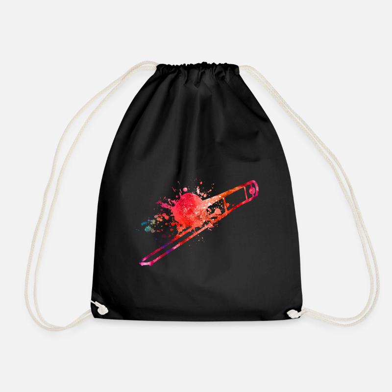 trombone - Drawstring Bag - black