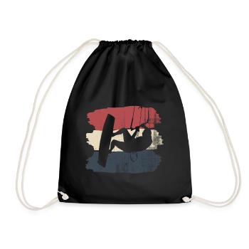 Kitesurfing - Drawstring Bag - black - Front