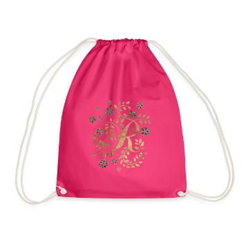 Monogramme de calligraphie dorée de luxe avec la lettre R - Sac de sport léger - fuchsia - Devant