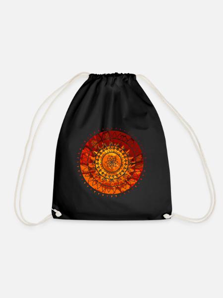 Mandala - Drawstring Bag - black