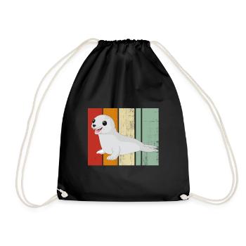 seal - Drawstring Bag - black - Front