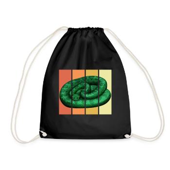 Snake - Drawstring Bag - black - Front