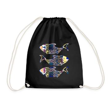 Poissons - Sac de sport léger - noir - Devant