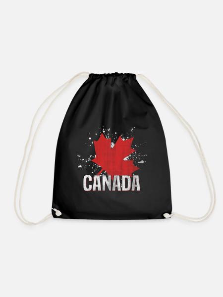 Canada - Drawstring Bag - black