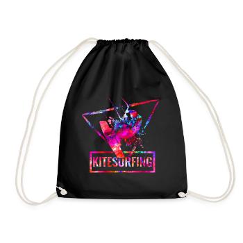 Kitesurfing - Drawstring Bag - black - Front