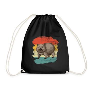 Wombats - Drawstring Bag - black - Front