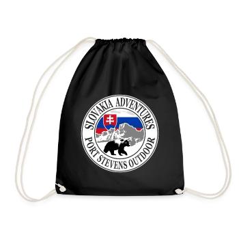 Slovakia - Bear - Flag - Slowakei - Bär - Flagge - Drawstring Bag - black - Front