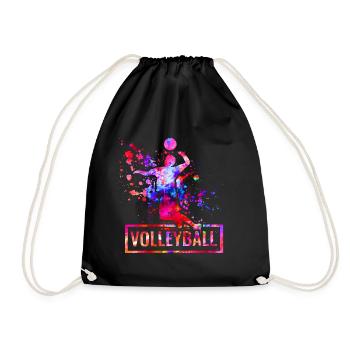 volleyball - Drawstring Bag - black - Front