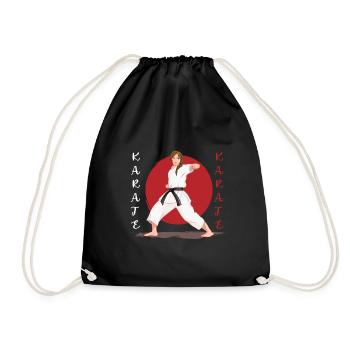 karate - Drawstring Bag - black - Front