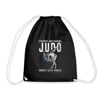 Combattants du judo - Sac de sport léger - noir - Devant