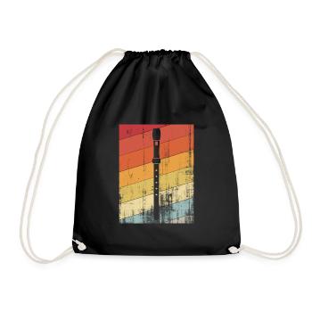 flûte - Sac de sport léger - noir - Devant
