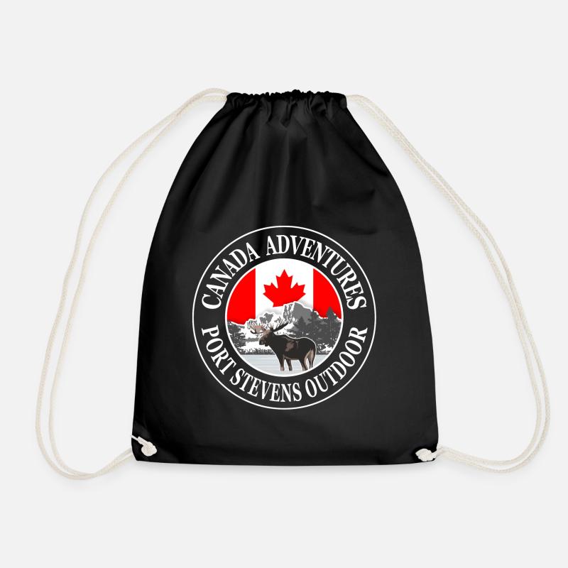 Canada - Moose - Kanada - Elch - Turnbeutel - Schwarz