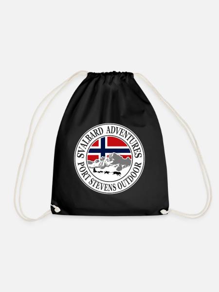 Spitzbergen - Svalbard - Huskys - Turnbeutel - Schwarz
