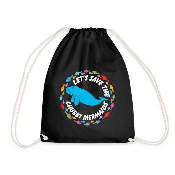 Save the manatees the dugongs - Drawstring Bag - black - Front