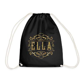 Ella gold - Turnbeutel - Schwarz - Vorne