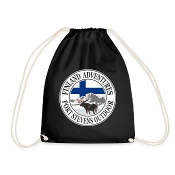 Finlande - Elk - Finlande - Mousses - Sac de sport léger - noir - Devant