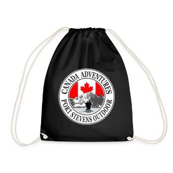 Kanada - Angler - Maple Leaf - Canada - Drawstring Bag - black - Front