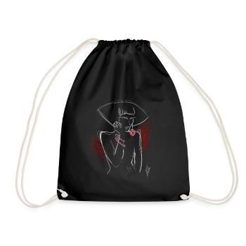 Lady Red - Turnbeutel - Schwarz - Vorne