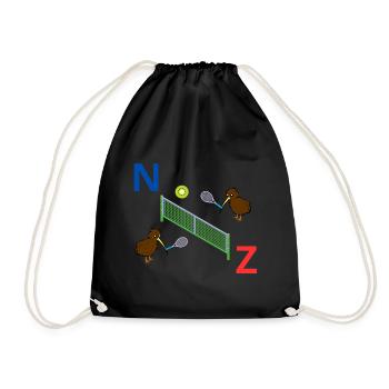 Kiwi de tennis néo-zélandais - Sac de sport léger - noir - Devant