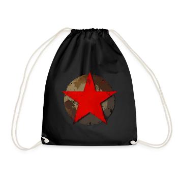 Cercle d’étoiles rouge vintage rouille - Sac de sport léger - noir - Devant