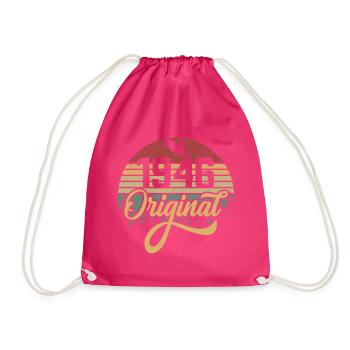 Original 1946 Jahrgang - 1946 Geburtstagsgeschenk - Turnbeutel - Fuchsia - Vorne
