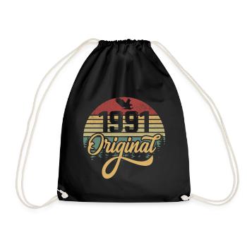 Original 1991 Vintage - Cadeau D’anniversaire 1991 - Sac de sport léger - noir - Devant