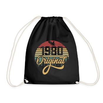 Original 1980 Vintage - Cadeau D’anniversaire 1980 - Sac de sport léger - noir - Devant
