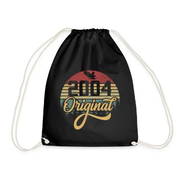 Originaler Jahrgang 2004 – Geburtstagsgeschenk 2004 - Turnbeutel - Schwarz - Vorne